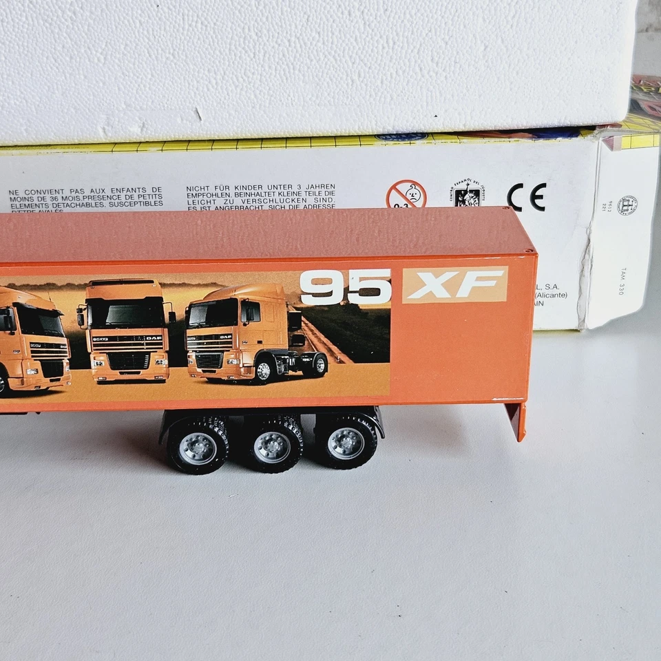 Remolque camión Joal escala 1:50 DAF 95XF naranja ref 342 modelo diecast en caja Foto 4 de 4