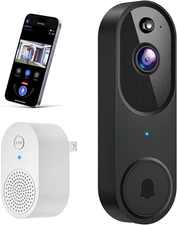 Wireless Wi-Fi Video Doorbell Camera with AI Motion Detection, 2 Way Audio, Nigh