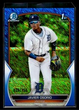 Javier Osorio 2023 Bowman #BCP-4 Chrome Prospects Blue Shimmer Refractors #/150