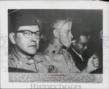 1957 Press Photo William Girard leaves Camp Drew for Maebashi court in Japan.