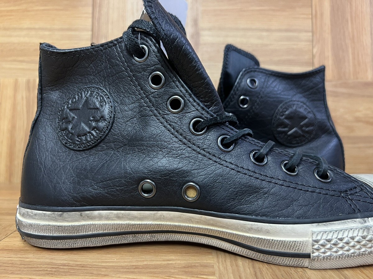VTG🔥 Converse John Varvatos Milk Black White Leather Sz 8