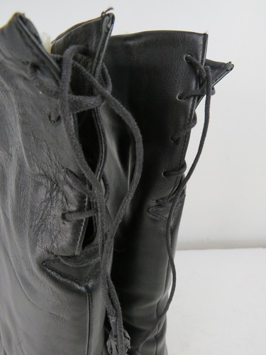 Vintage Talbots Black Leather Calf Boots Italy Wool Lined Size 9N women's - Picture 6 of 9