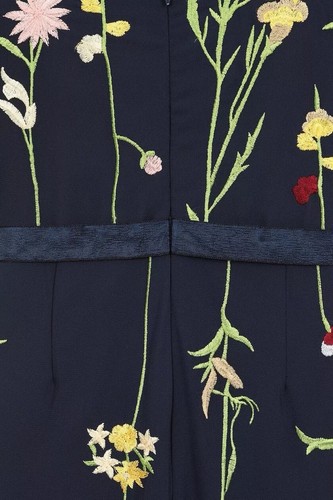 Frock And Frill Floral Embroidered Jumpsuit Women's UK 10 Black - Picture 4 of 5
