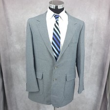 JCPenny Comfort Blazer Mens 42 Gray Sports Caot Jacket 2 Metal Buttons Vented