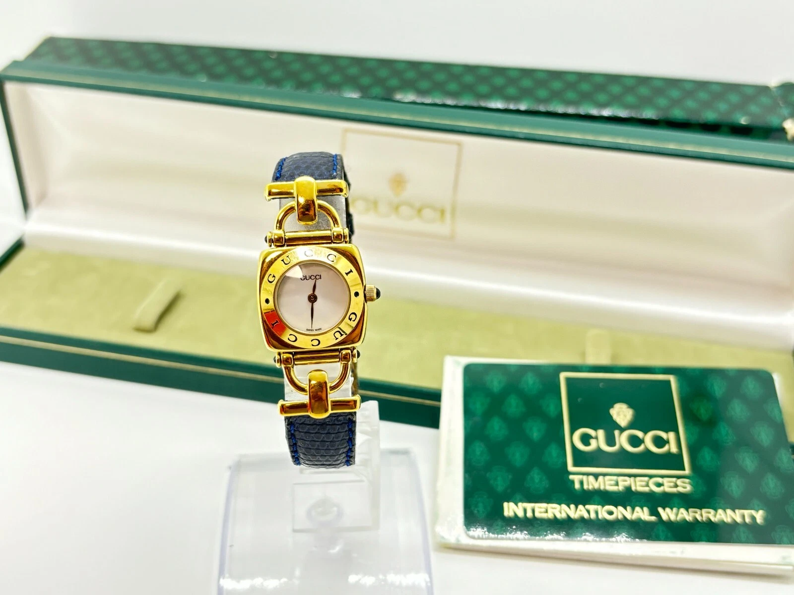 [Exc+5 avec boite] Montre Femme Gucci Horsebit 6300L Quartz 21mm Occasion Fonctionne F/S