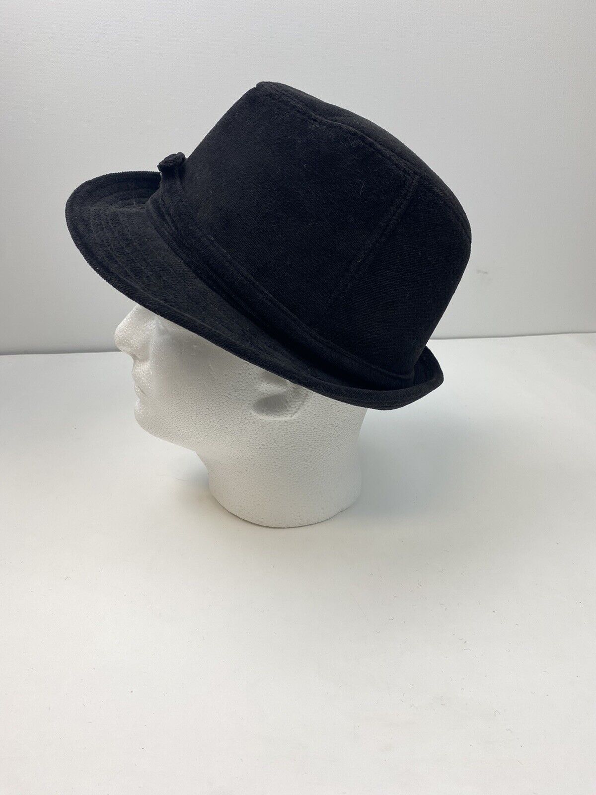 Vintage Fedora Women’s Hat Black Belted with Rhin… - image 2