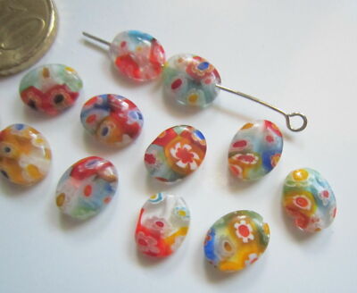 PandaHall - Perlas de cristal de Murano facetadas 14 x 8 mm con agujero grande de cristal europeo, color mixto, 100 unidades