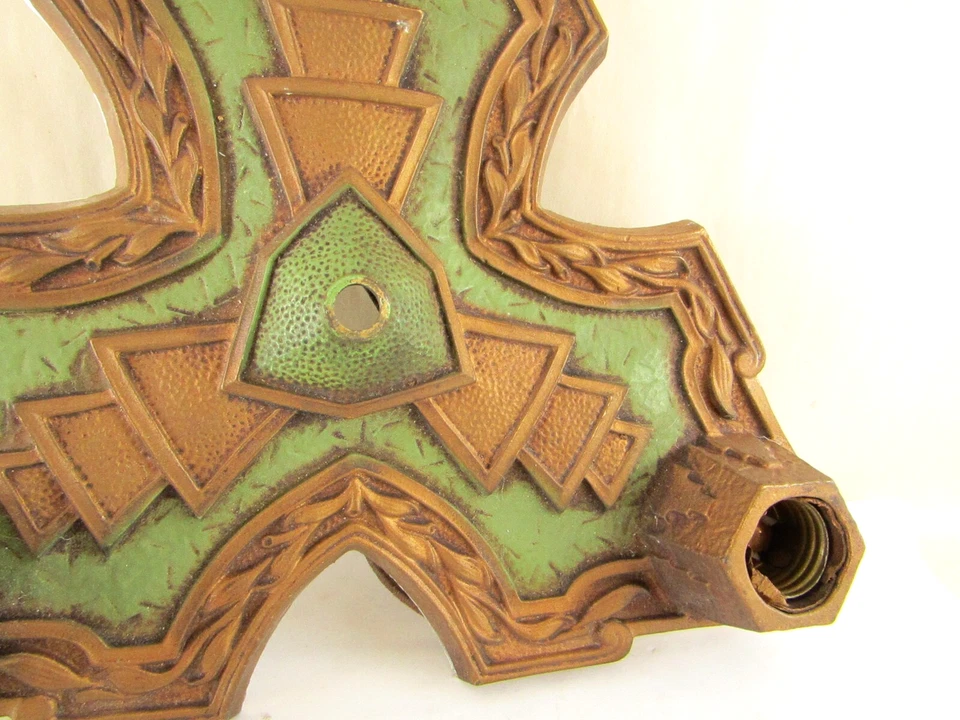 Antique Markel Art Deco Ceiling Light Fixture Chandelier, 1930's - Image 3 of 4