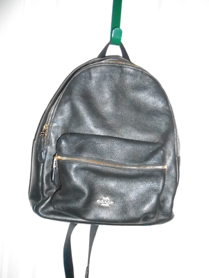 Coach Backpack in Pebble Leather Black | eBay
