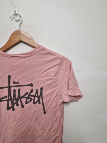 vintage stussy shirt adult size small pink logo 80s 90s - Picture 2 of 6