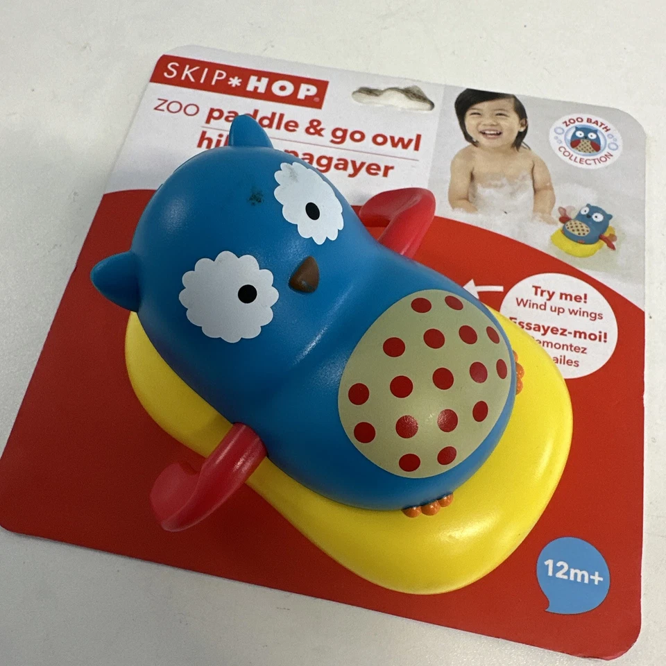 Juguete de baño para bebé Skip Hop, Zoo Paddle & Go Owl juguete de baño de cuerda NUEVO (Marcas) Foto 2 de 4