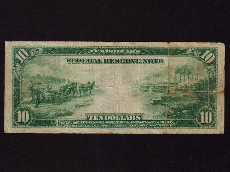 USA:FR-932,10$,1914 * St. Louis * Jackson * F-VF * - Image 2 of 2