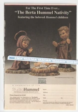 Vintage 1997 STUDIO HUMMEL NATIVITY SCENE Magazine AD~BERTA~Christmas