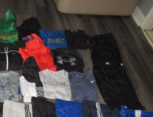 Boy's 34 Pc Lot Large 14 16 Shirts Pants Shorts All UNDER ARMOUR NIKE ADIDAS - Picture 3 of 24