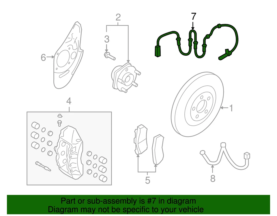 Подлинный Nissan 2009-2024 Nissan GT-R - ABS датчик 47910-JF00A - Изображение 3 из 3