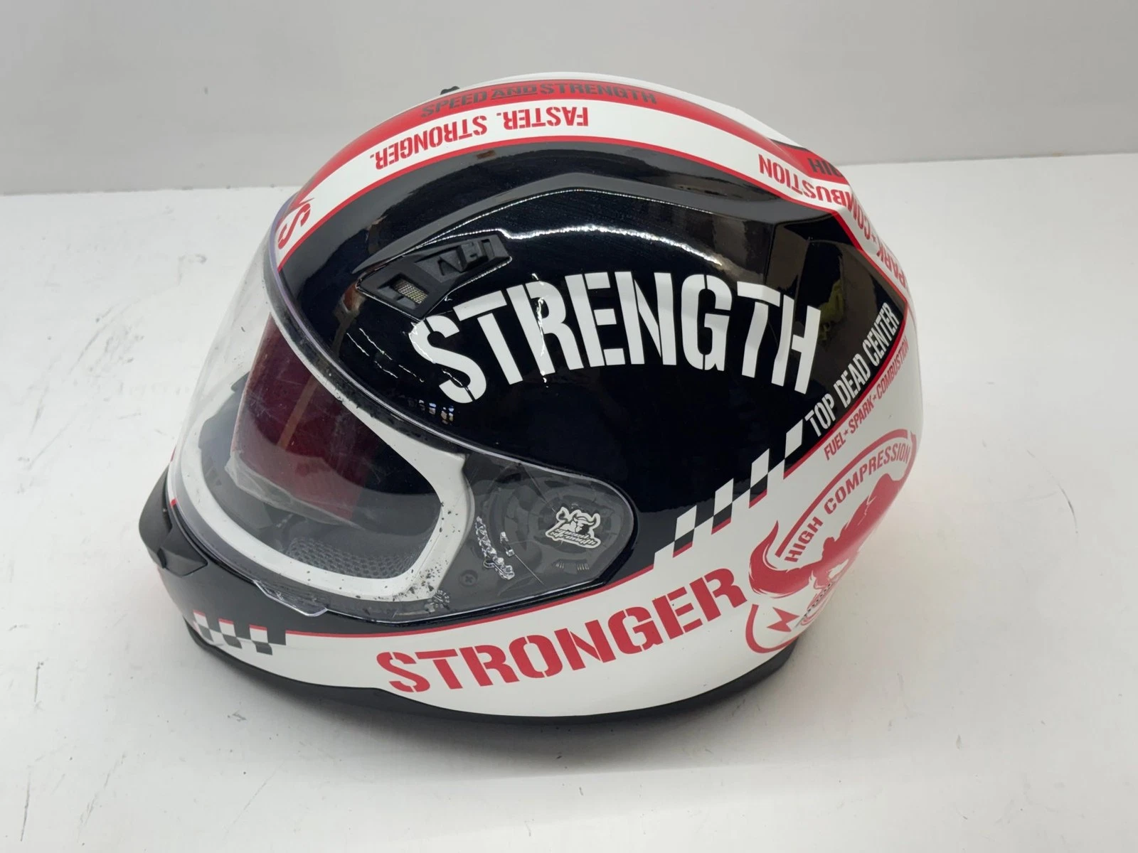 Speed and Strength Men's Helmet X Large Red White Black XL Riding Head Gear MX