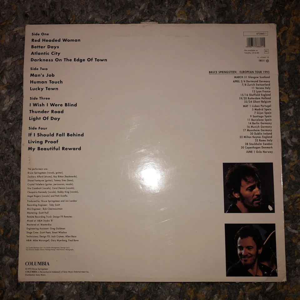Bruce Springsteen In Concert Mtv Unplugged double LP vinyl 1993 First Pressing. - Image 2 of 4