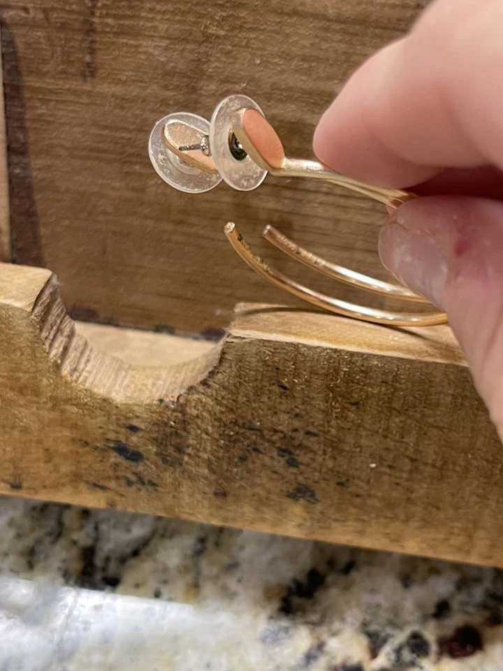 Kendra Scott Pepper hoop earrings rose gold tone multi 2.5” orig $70 - Image 3 of 4