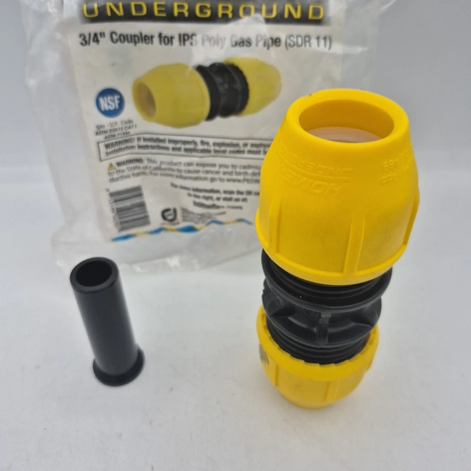 HOME-FLEX Underground 3/4" Coupler for IPS Poly Gas Pipe #SDR 11 Missing TUBE - Image 2 of 2
