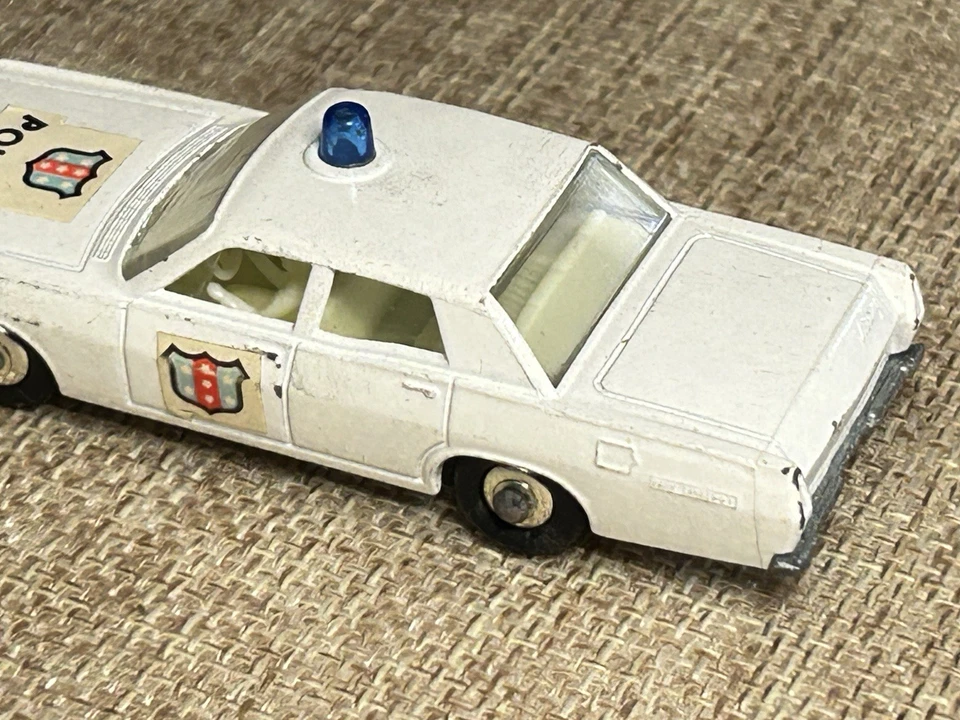 Lesney Matchbox 55 or 73 Mercury Police Car BLUE Dome Light Chrome Hubs No Box - Image 2 of 4