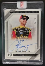 2021 National Treasures Racing Clint Bowyer Trackside Signatures Silver /25 TSCB