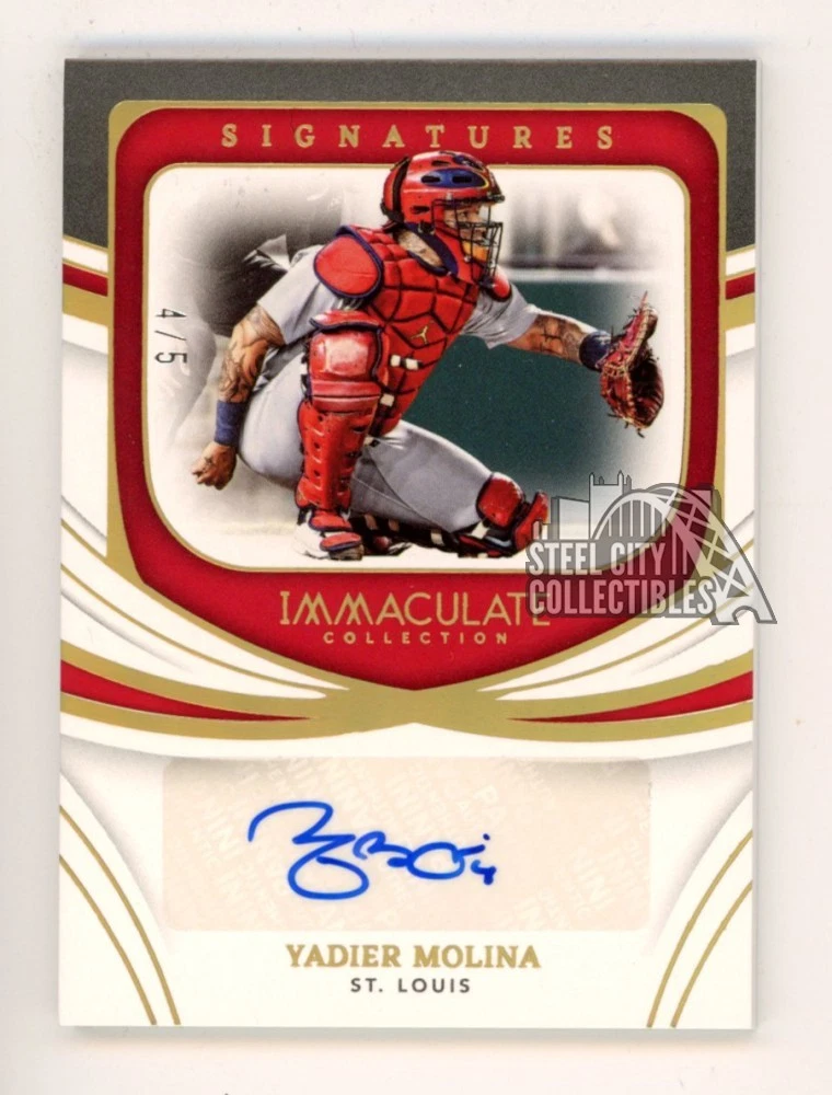 25+ Panini Yadier Molina Baseball Autographed Sports Trading Cards