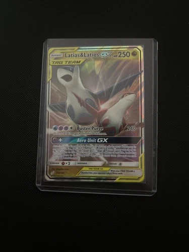Pokémon Latias and Latios GX Tag Team Card Good Condition Ungraded 113/181