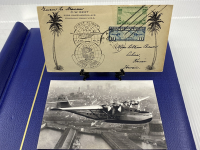 #ad #ad FIRST Flight trans pacific to Hong Kong Apr. 21 1937 to Kauai Hawaii $48.99