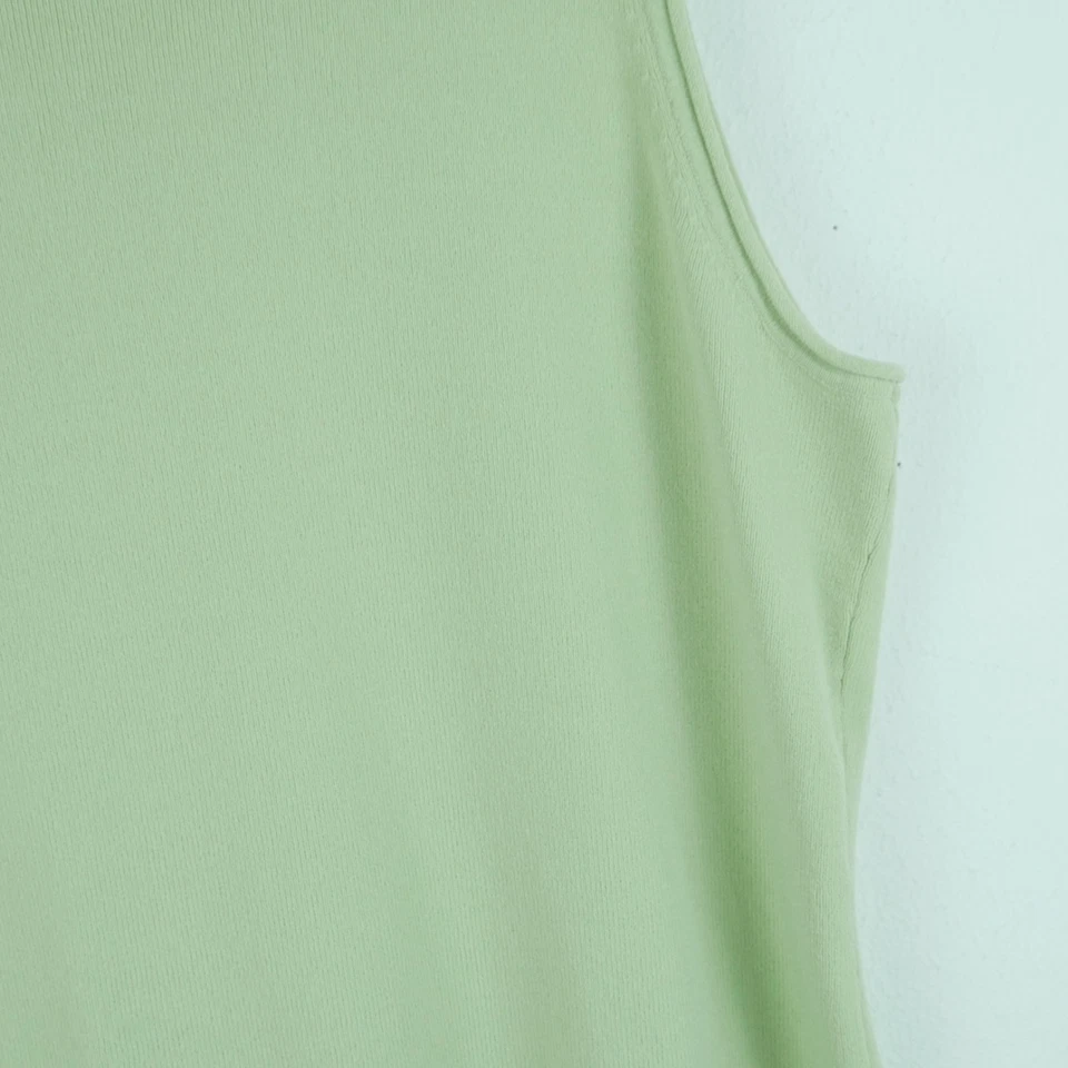 Camiseta sin mangas Laura Ashley mediana verde salvia tejida suave niña cottagecore Foto 4 de 4