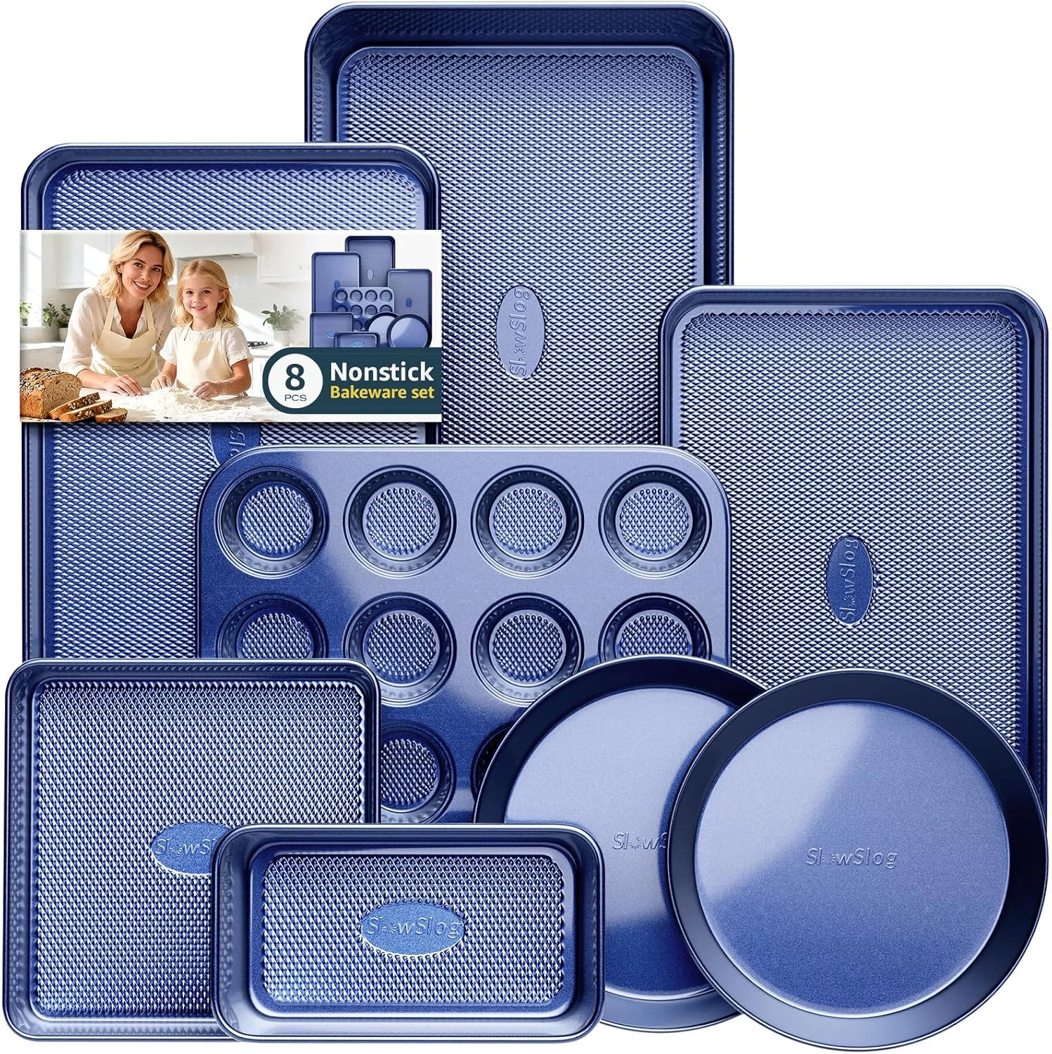 Baking Pans Set 8-Piece Bakeware Sets, Baking Sets for Cooking Nonstick Oven Pan