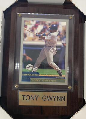Vintage San Diego Padres Tony Gwynn Topps 2000 Baseball Card Plaque New