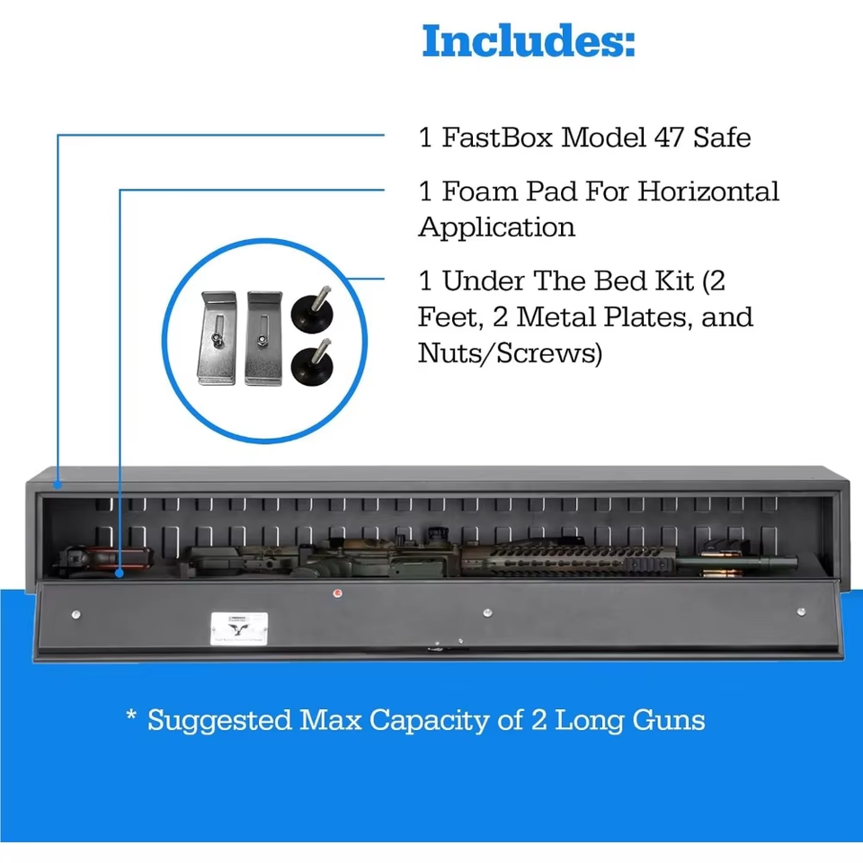 Quick Box Rackaiter Quick Box Hidden Gun Safe Model 40 Rifles, Shotguns, and Long Guns ...