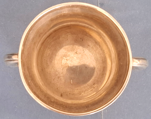 Ungewöhnliche edwardianische Silbertaufbecher mit zwei Henkeln Becher Atkins - Bild 2 von 9