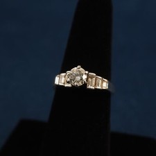 Brilliant 14k Solid White Gold Diamond Engagement Ring - Free Shipping USA