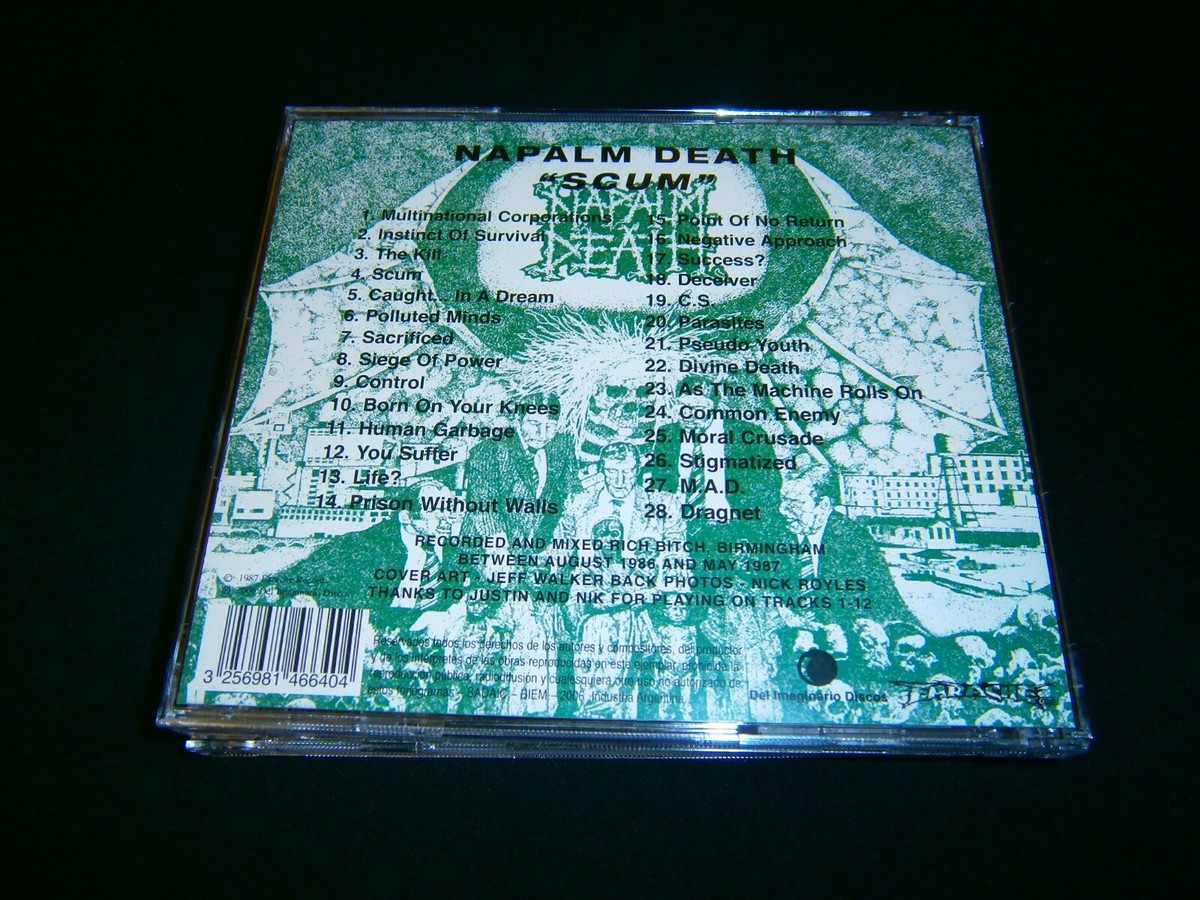 【中古】 SCUM / ナパーム・デス Napalm Death Scum Vintage – ShirtsNThingsAZ