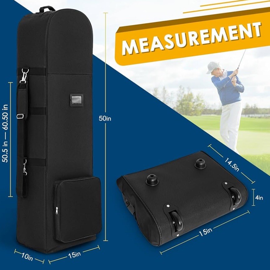 Padded Golf Travel Bags with Wheels, 900D Heavy Duty Oxford Wear