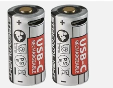 2-Pack Streamlight Rechargeable Battery CR123A 850mAh SL-B9 (20237) 300 Charges