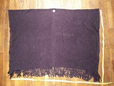 Croft  Barrow open knit long cardigan shawl poncho chic Soft Sweater boho Brown