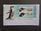 AUSTRALIA 2022 AAT FAUNA- PENGUINS 4 STAMP MINI SHEET FIRST DAY COVER