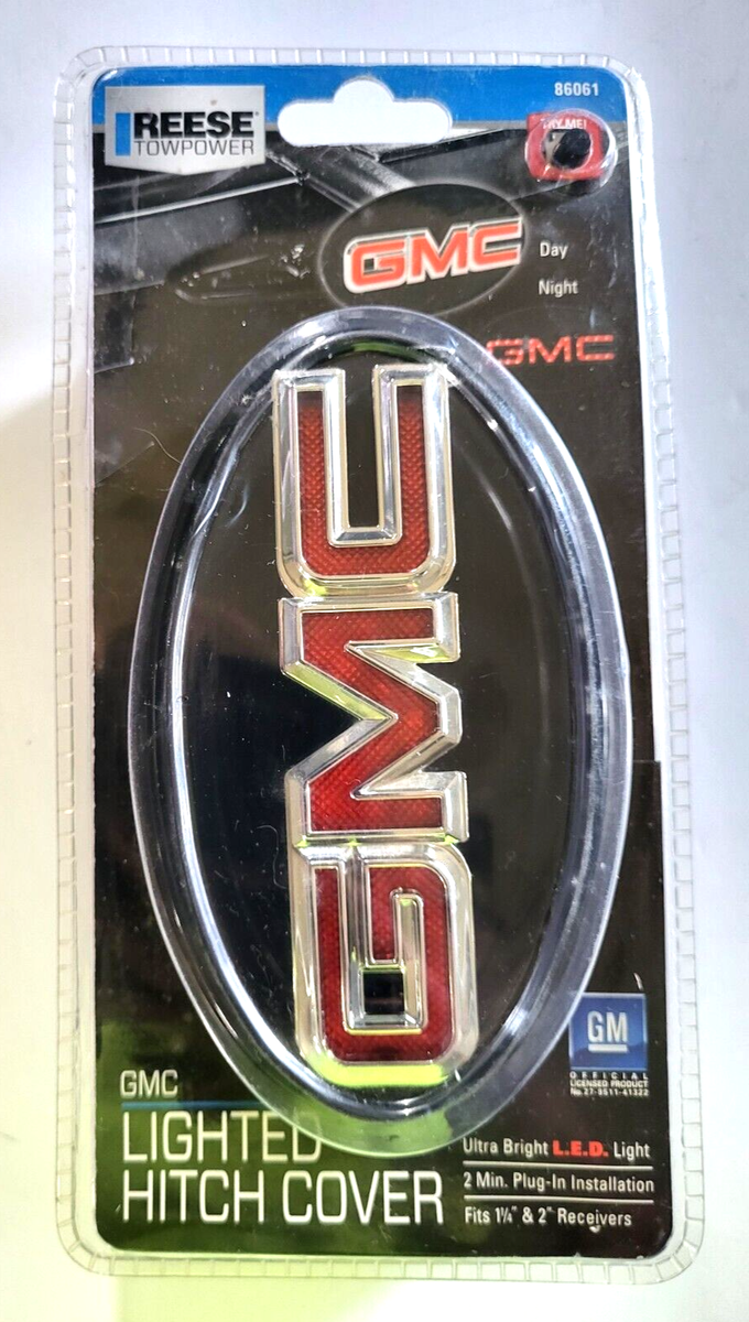 Reese Towpower 86061 - GMC - Licensed LED Light Up Hitch Cover NEW 