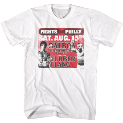 Rocky III Movie Balboa Defends His Title Against Clubber Lang Men's T Shirt