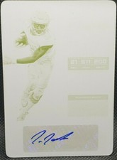 JUSTIN JACKSON 2018 Panini Contenders RC DUAL AUTO PRINTING PLATE #1/1 Chargers