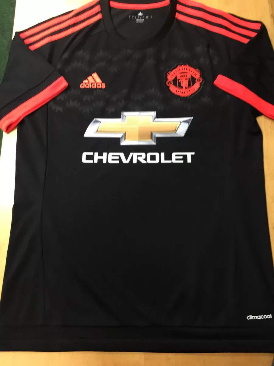 adidas manchester united Black Orange Kit Retro Classic 15/16 Size Medium  Only