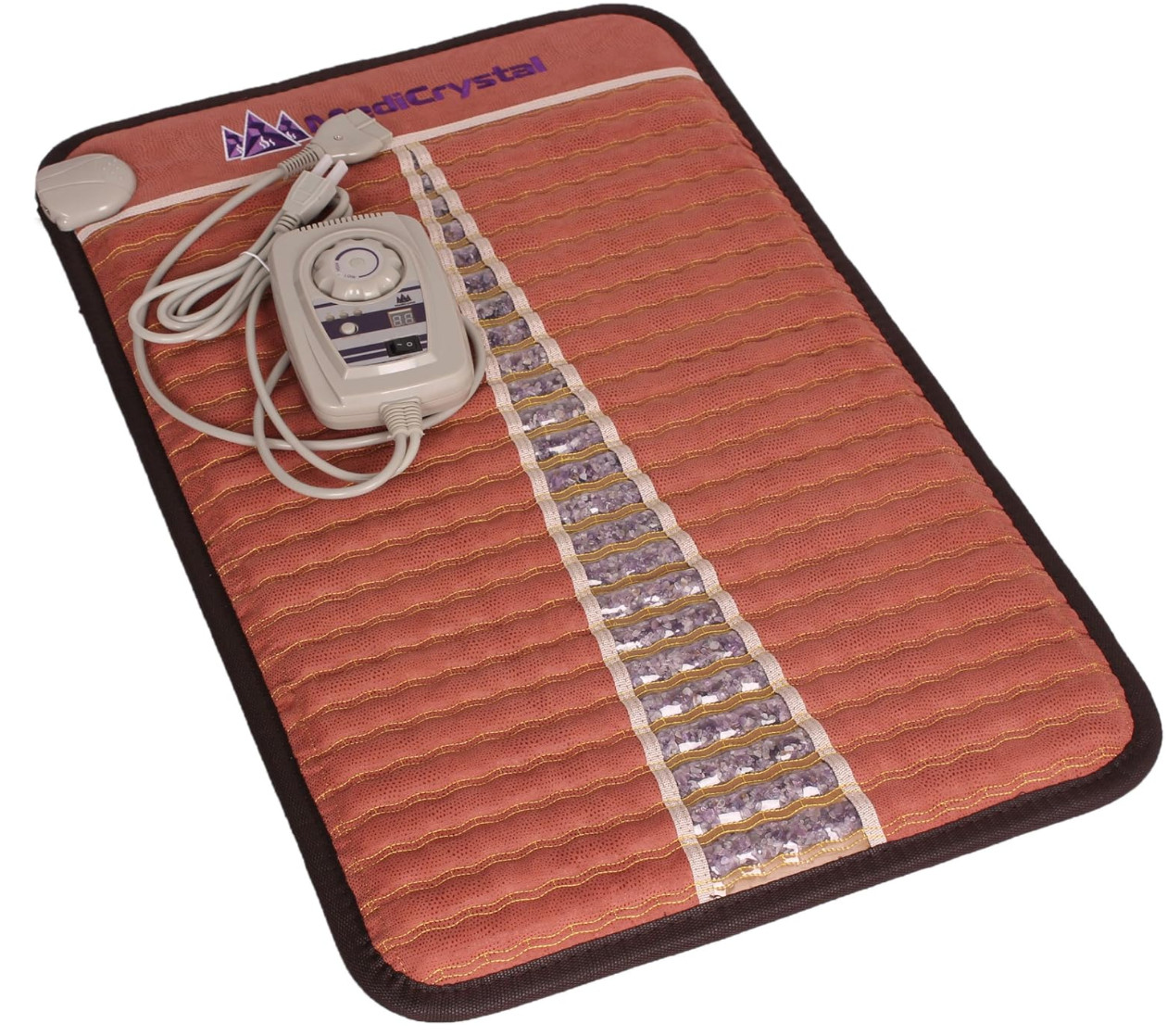 MediCrystal Infrared Heat Amethyst Mini Mat - 32"L x 20"W - Natural Crystals
