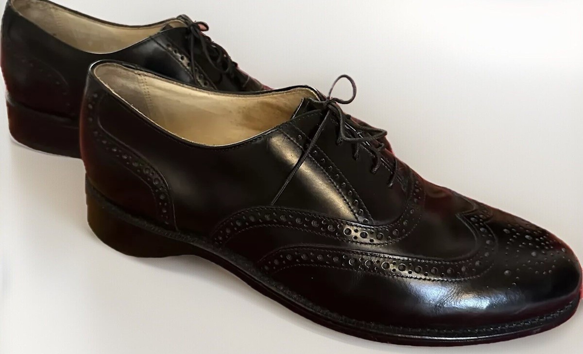 Bostonian Crown Windsor Mens Black Leather Wing Tip Lace Up Bostonian Crown Windsor Mens Black Leather Wing Tip Lace Up