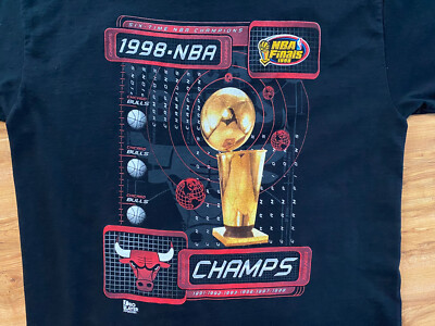 プロプレーヤー　NBA1998ファイナルTシャツ NBA Vintage Chicago Bulls Pro Player NBA Finals 1998 6 Time