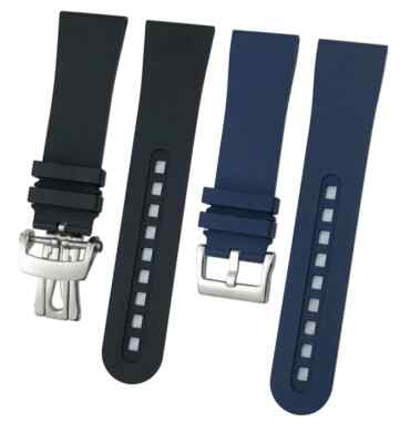 Soft Viton Rubber Watchband for Blancpain Fifty Fathoms 22-23mm Foldover Buckle