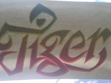 Vintage 70s Rainbow TIGER Iron-On Transfer Full Glitter