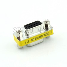 1 PCS 15 Pins HD VGA KVM SVGA DB15 Female to Female Serial Cable Coupler Adapter