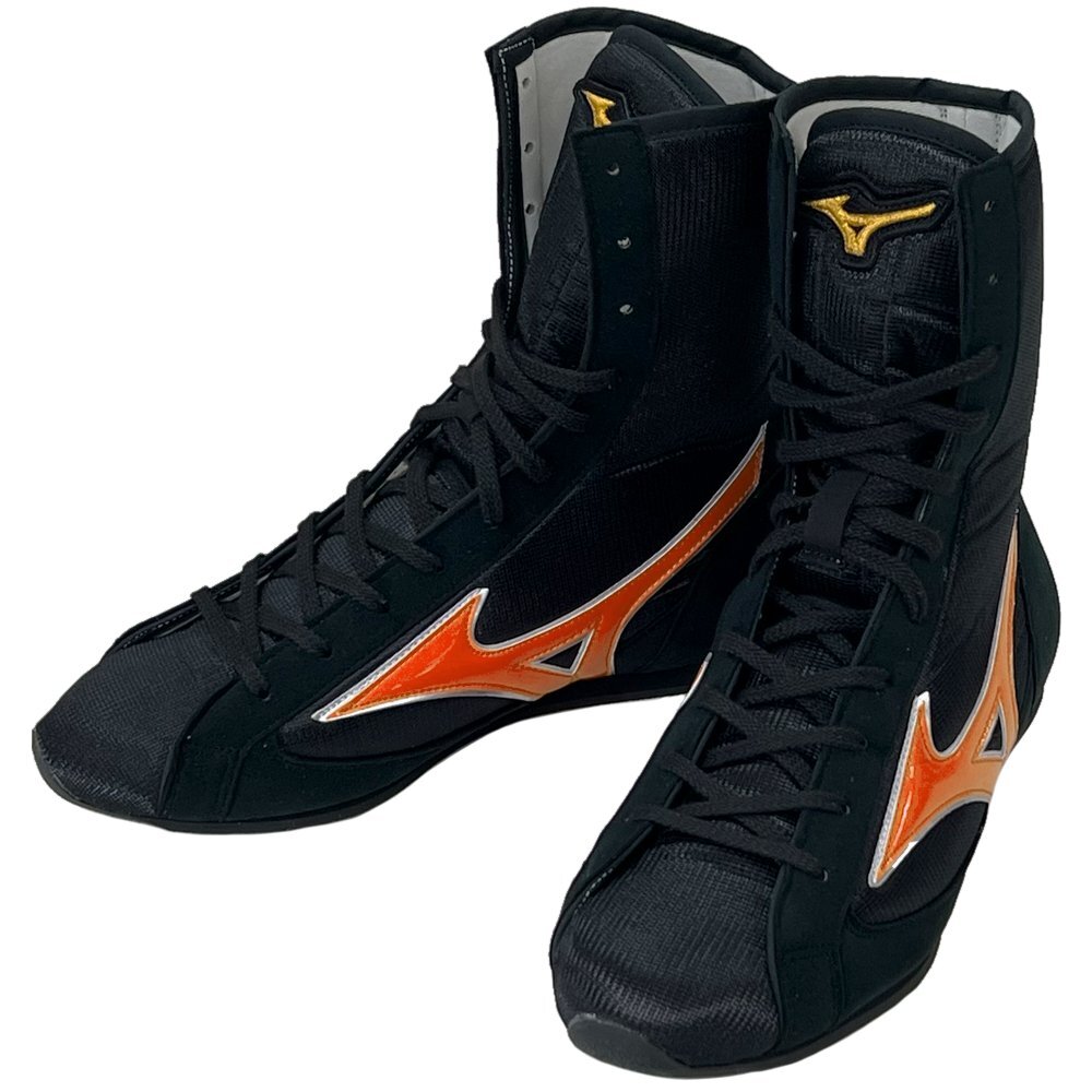 Mizuno Short Boxing Shoes BM524 Easy Spectra Black×Orange×Silber